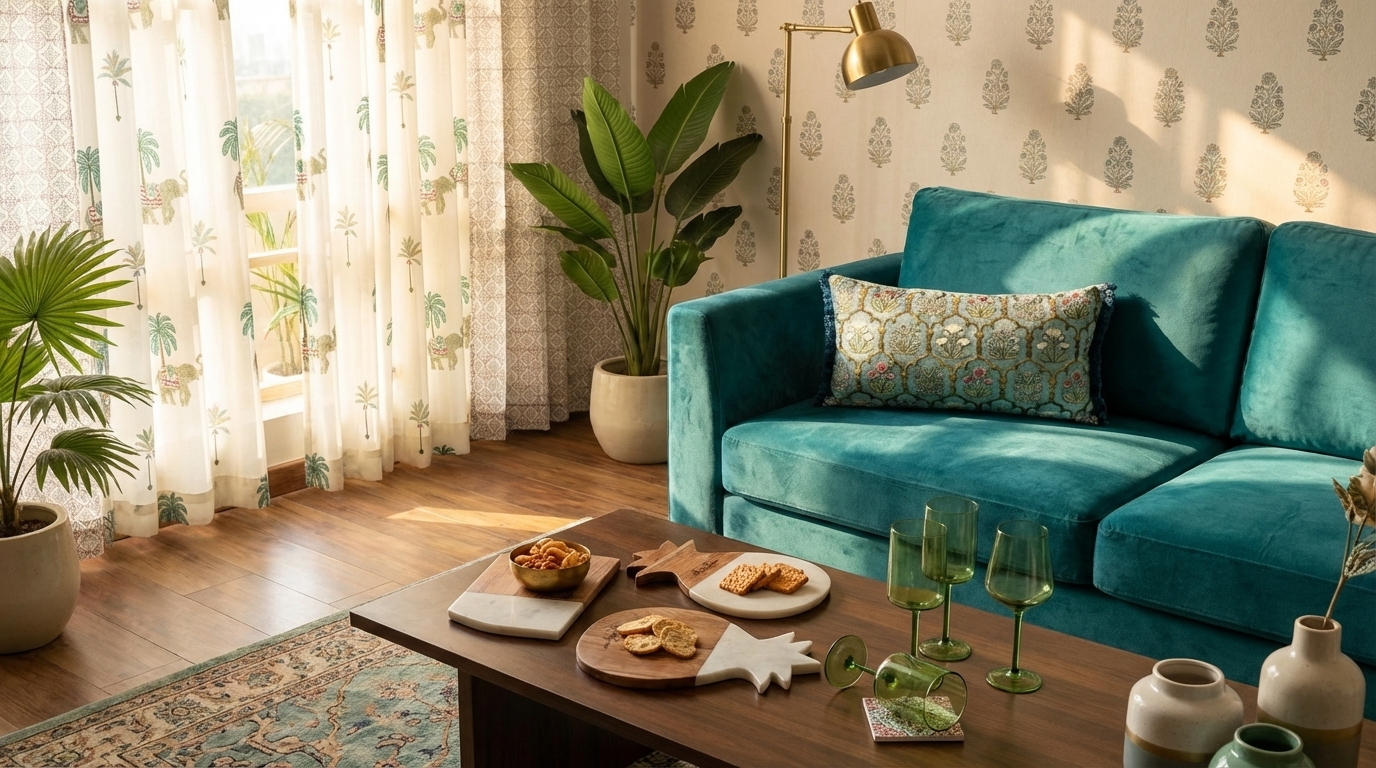 Furniture visualization in customer living room using AI